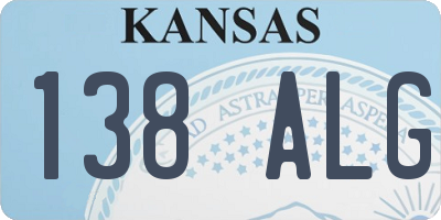 KS license plate 138ALG