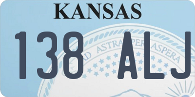 KS license plate 138ALJ