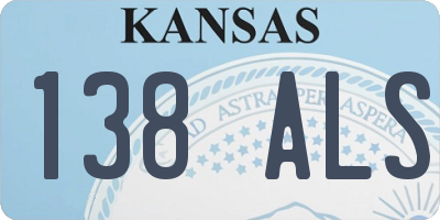 KS license plate 138ALS