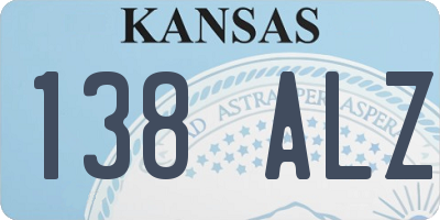 KS license plate 138ALZ