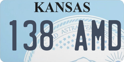 KS license plate 138AMD