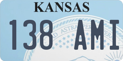KS license plate 138AMI