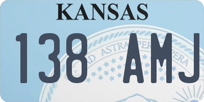 KS license plate 138AMJ