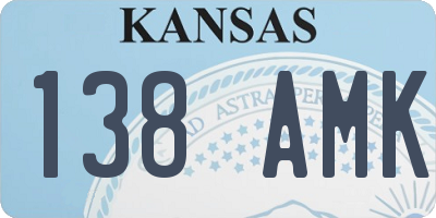 KS license plate 138AMK