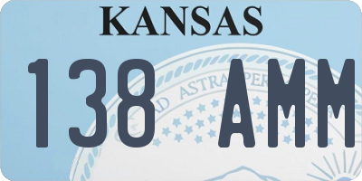KS license plate 138AMM