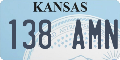 KS license plate 138AMN