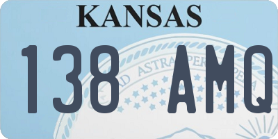 KS license plate 138AMQ