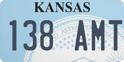 KS license plate 138AMT