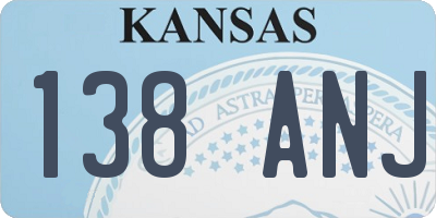 KS license plate 138ANJ