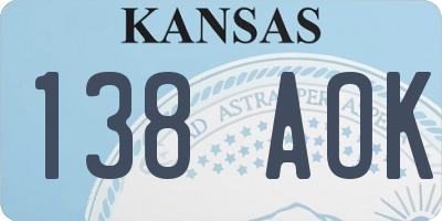 KS license plate 138AOK