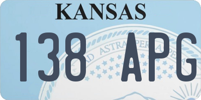KS license plate 138APG