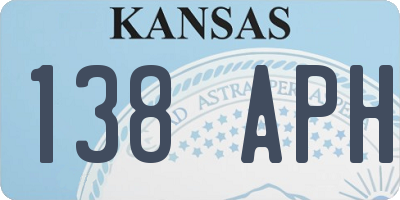 KS license plate 138APH