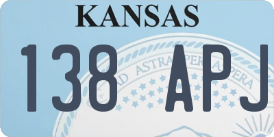 KS license plate 138APJ