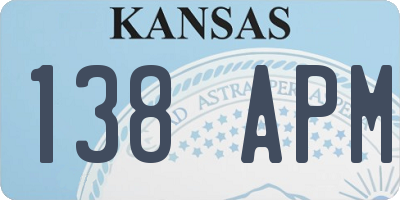 KS license plate 138APM