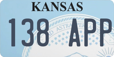 KS license plate 138APP