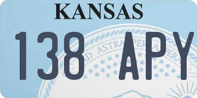 KS license plate 138APY