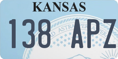 KS license plate 138APZ