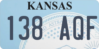 KS license plate 138AQF