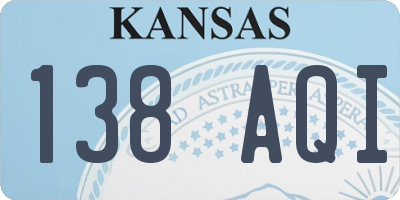 KS license plate 138AQI
