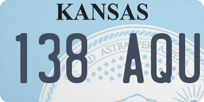 KS license plate 138AQU