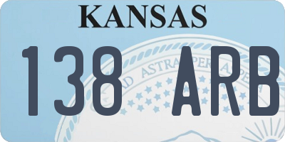 KS license plate 138ARB