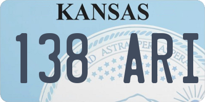 KS license plate 138ARI