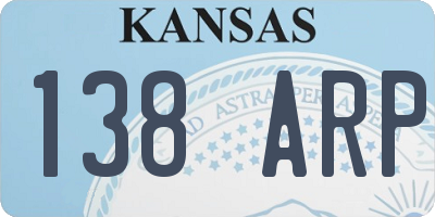 KS license plate 138ARP