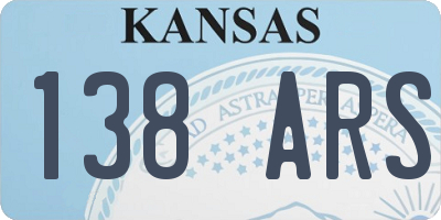 KS license plate 138ARS