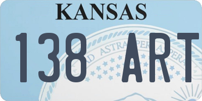 KS license plate 138ART
