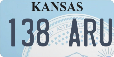 KS license plate 138ARU