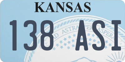 KS license plate 138ASI