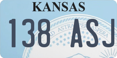 KS license plate 138ASJ