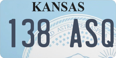 KS license plate 138ASQ