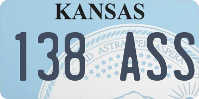 KS license plate 138ASS
