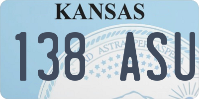 KS license plate 138ASU