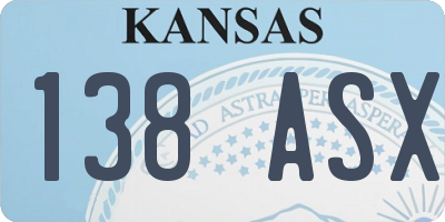 KS license plate 138ASX
