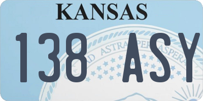 KS license plate 138ASY