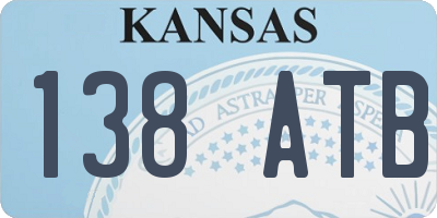 KS license plate 138ATB