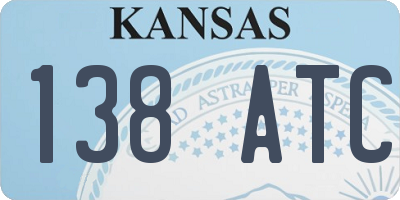 KS license plate 138ATC