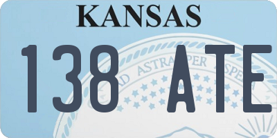 KS license plate 138ATE
