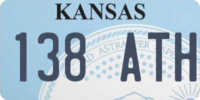 KS license plate 138ATH