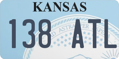 KS license plate 138ATL