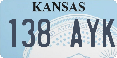KS license plate 138AYK