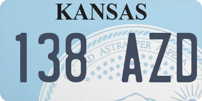 KS license plate 138AZD