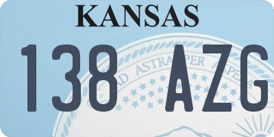 KS license plate 138AZG