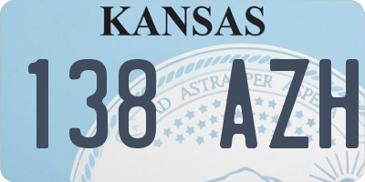 KS license plate 138AZH