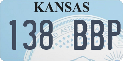 KS license plate 138BBP