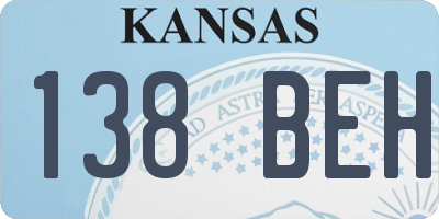 KS license plate 138BEH