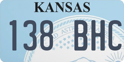 KS license plate 138BHC