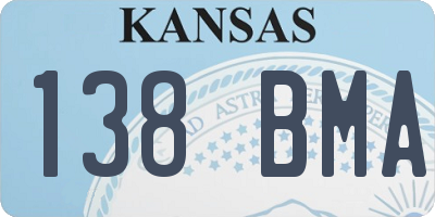 KS license plate 138BMA